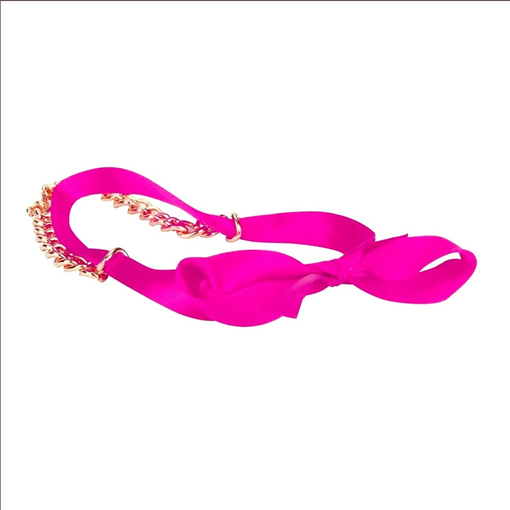 NEW Pair (2) Sexy Anklet Satin Ribbon & Adjustable Chunky Gold Chain OS - Picture 3 of 6